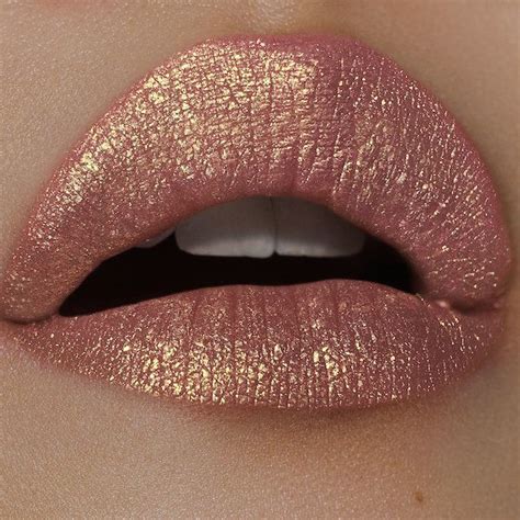 rose gold shimmer lipstick.